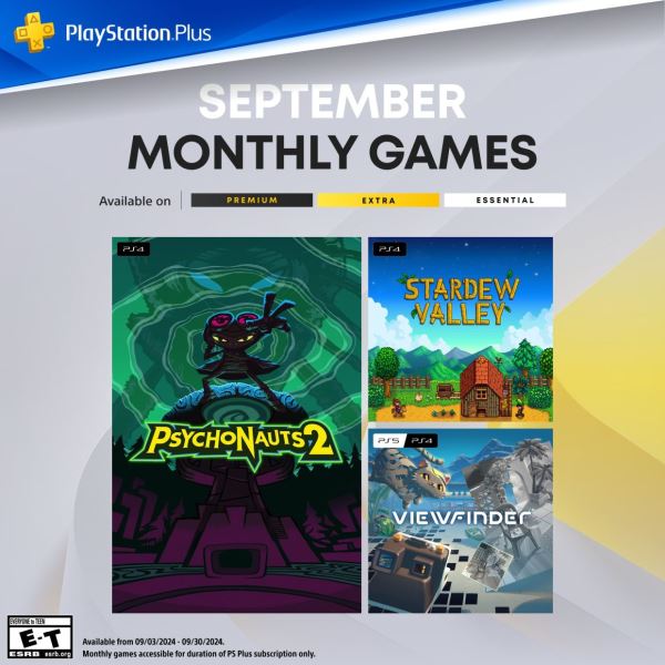 Бесплатные игры PS Plus Essential на сентябрь 2025 года — Psychonauts 2, Stardew Valley и Viewfinder