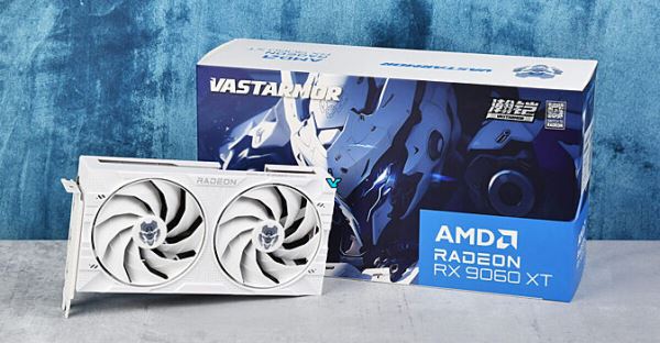 Vastarmor показала Radeon RX 9060 XT с синим логотипом AMD вместо красного